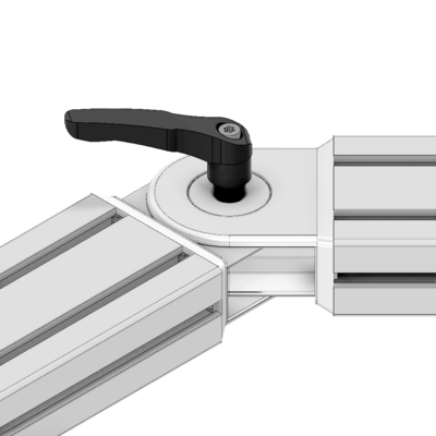 42-110-1 MODULAR SOLUTIONS PIVOT JOINT<br>45MM X 90MM PIVOT JOINT WITH LOCKING HANDLE